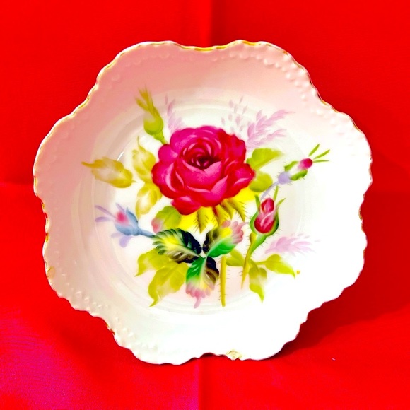 4 Lefton China Hand Painted Rose Decorative Plate 4 Different Roses Plates - Picture 4 of 5
